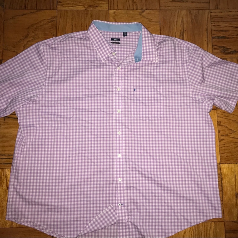 Izod Pink Bottom Down Shirt 4X